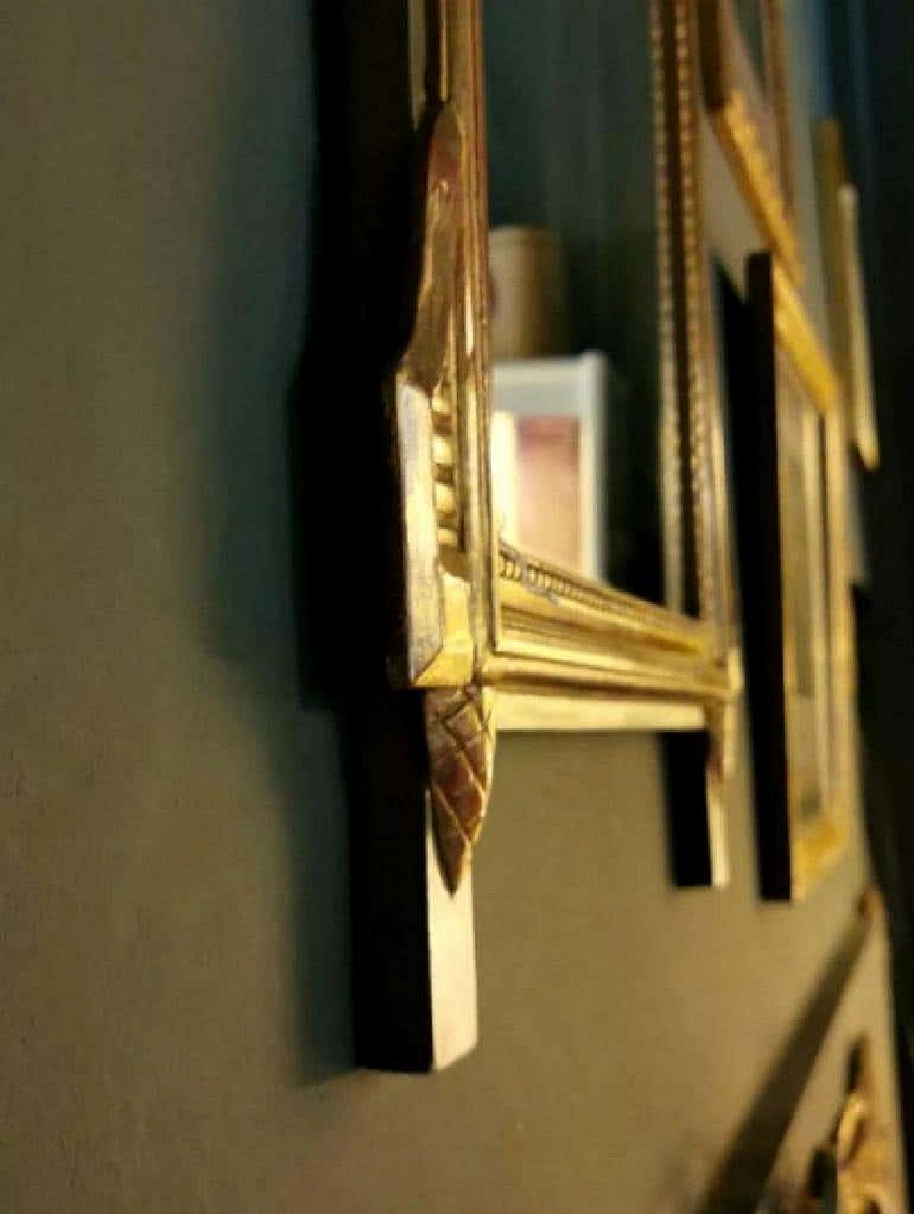 Cornice Rococò in legno dorato e doppio specchio 1188188