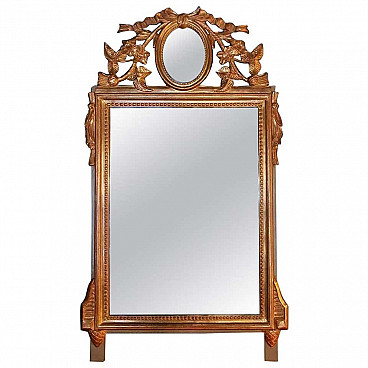 Rococo’ gilded wood frame and double mirror, 19th century