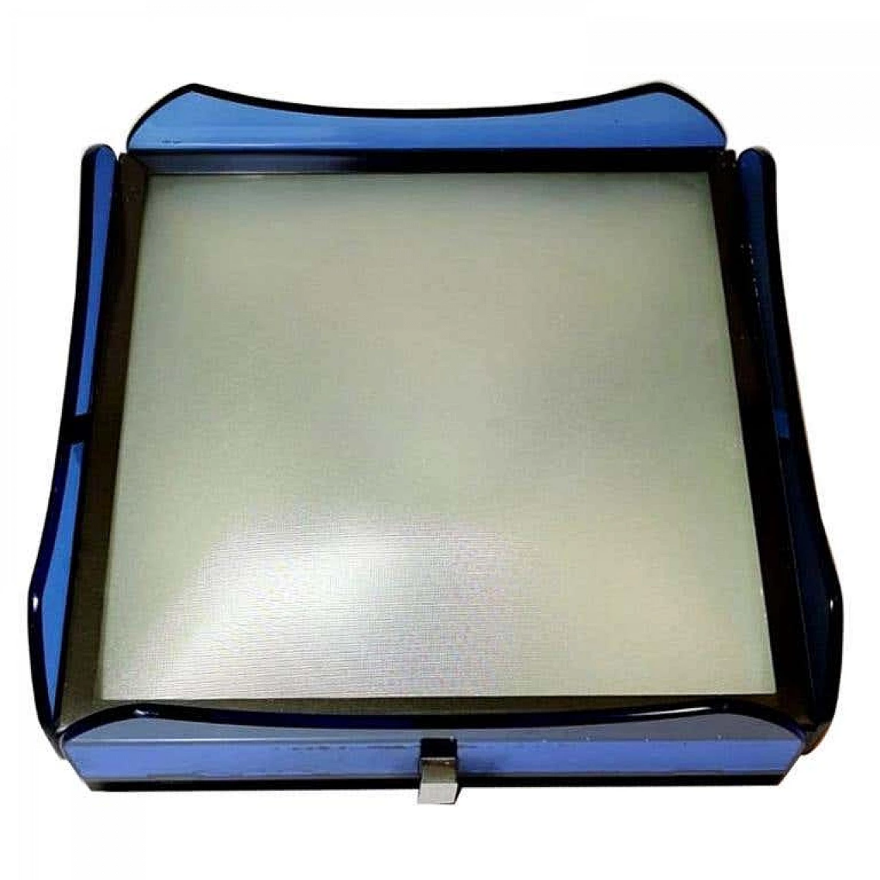 Blue glass ceiling lamp by Fontana Arte for Veca, 60s 1188270