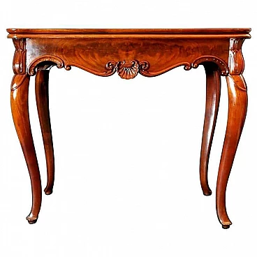Louis Philip game table in mahogany, 19th century