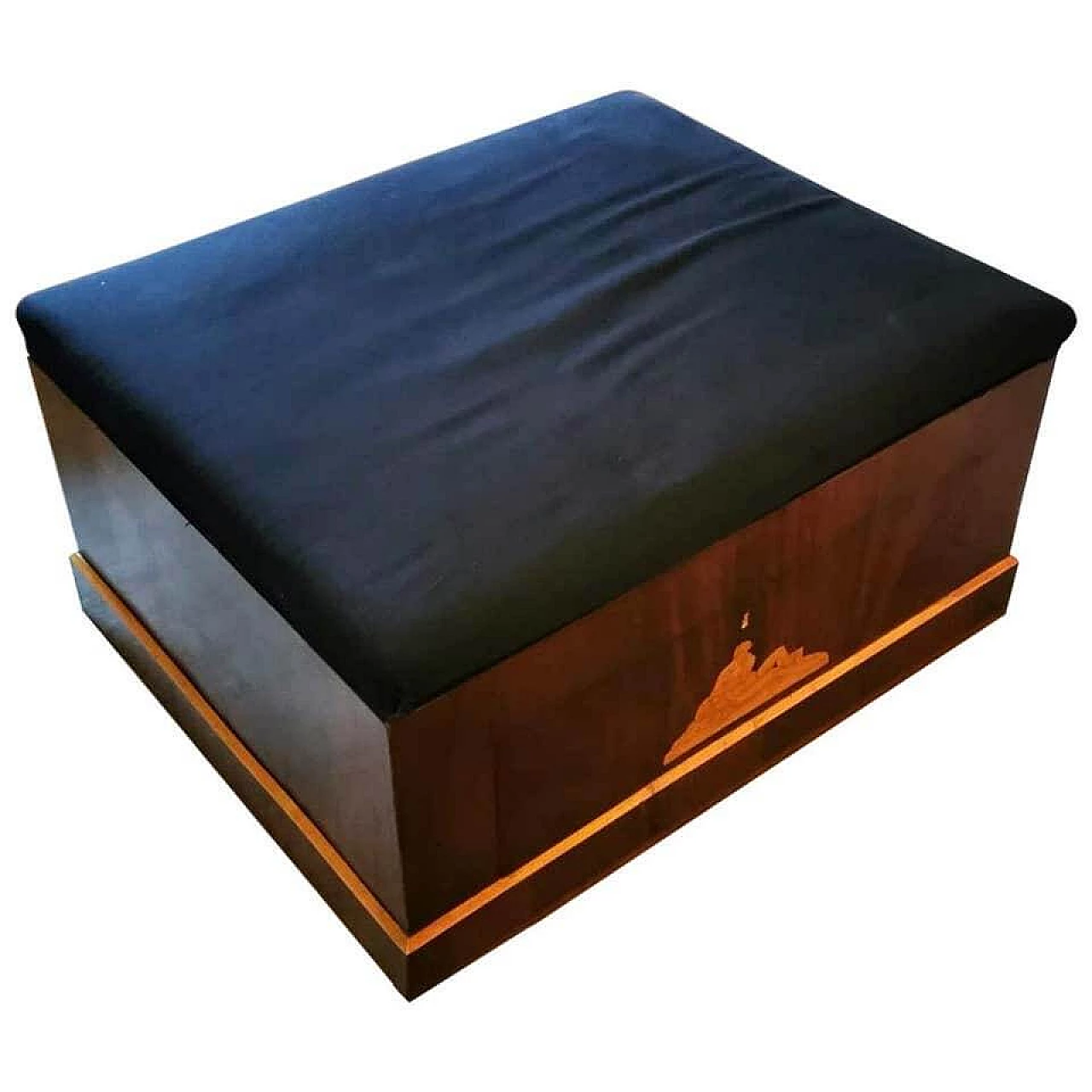 Pouf Biedermeier in mogano con decorazione Neoclassica, '800 1188436