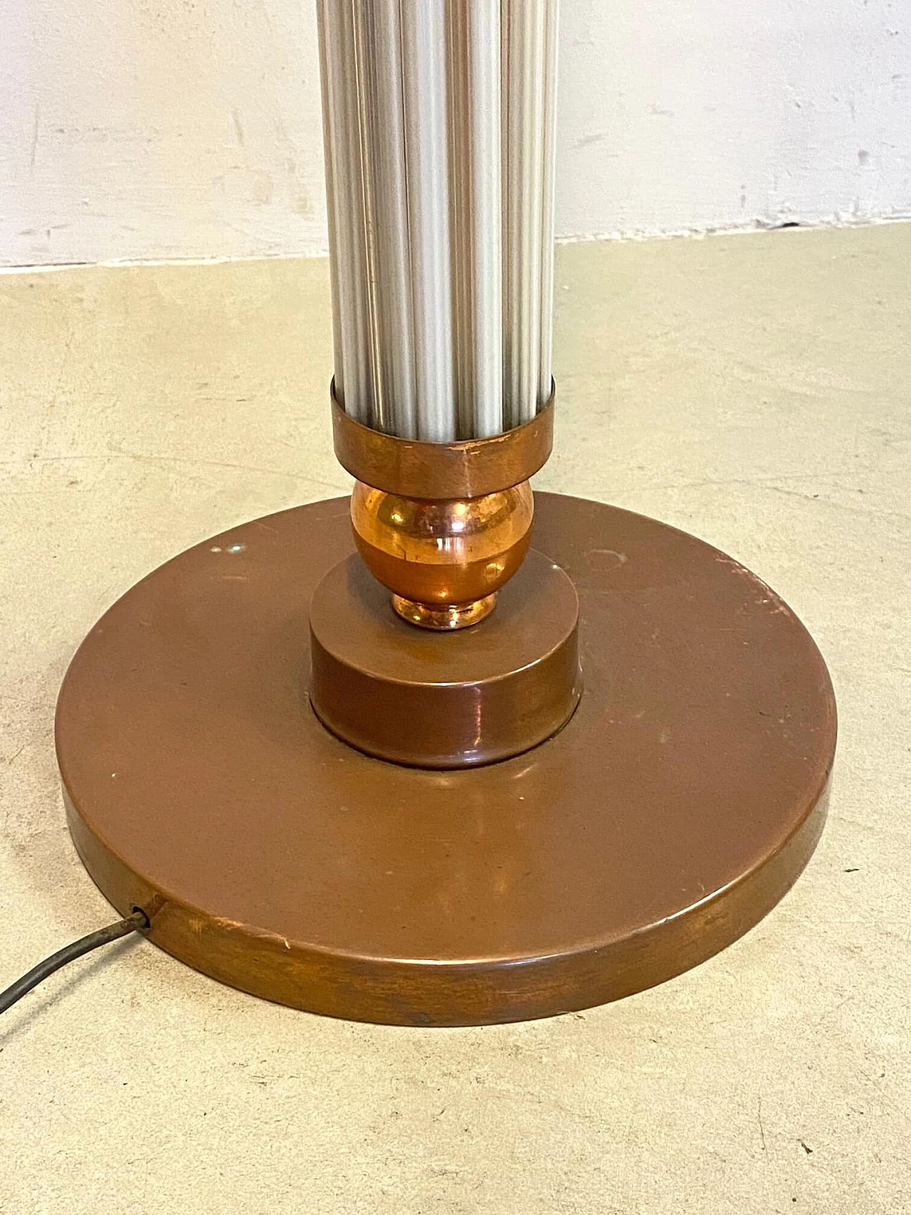 Floor lamp in copper and Murano glass, 40s 1188537