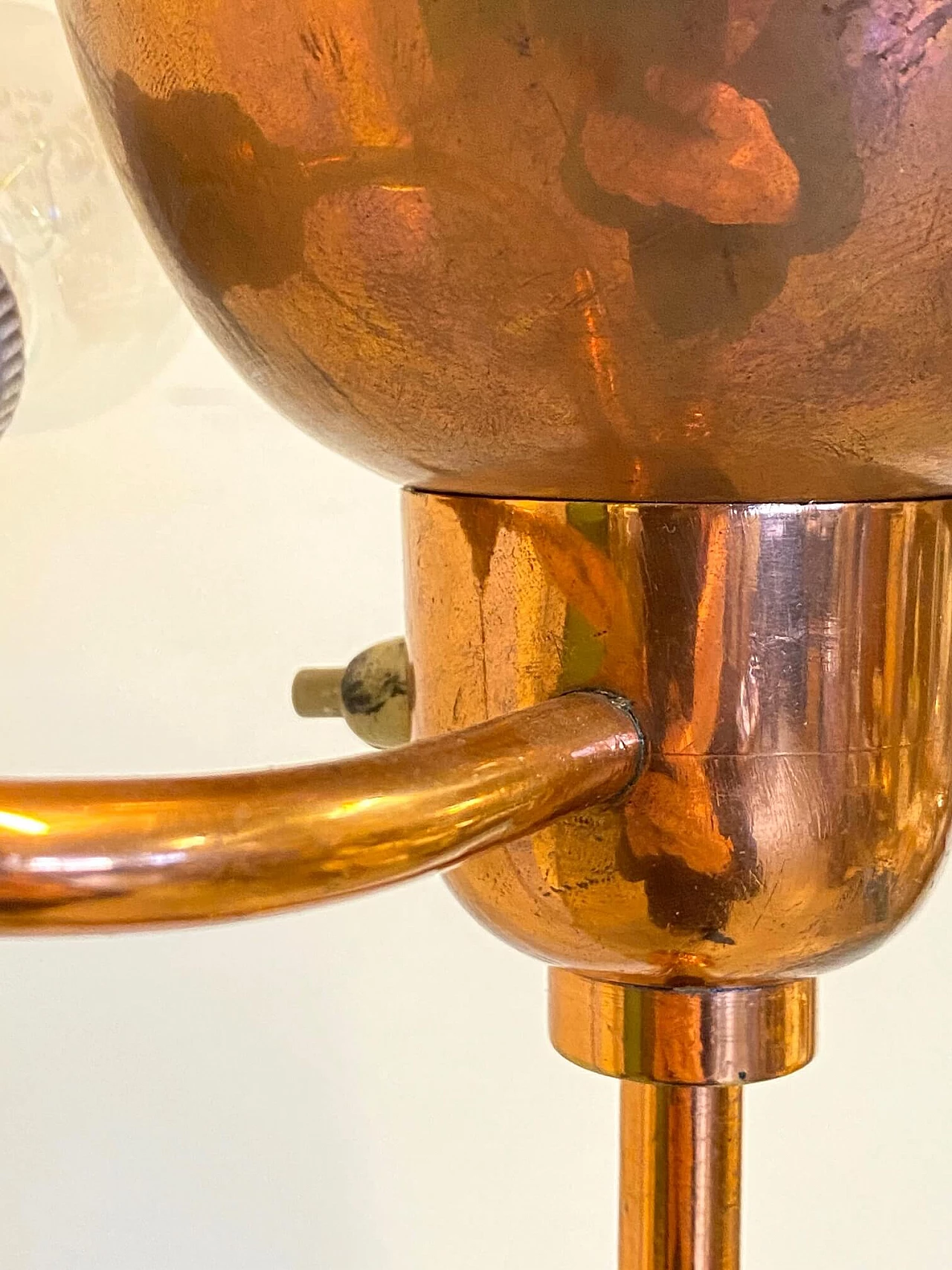 Floor lamp in copper and Murano glass, 40s 1188540