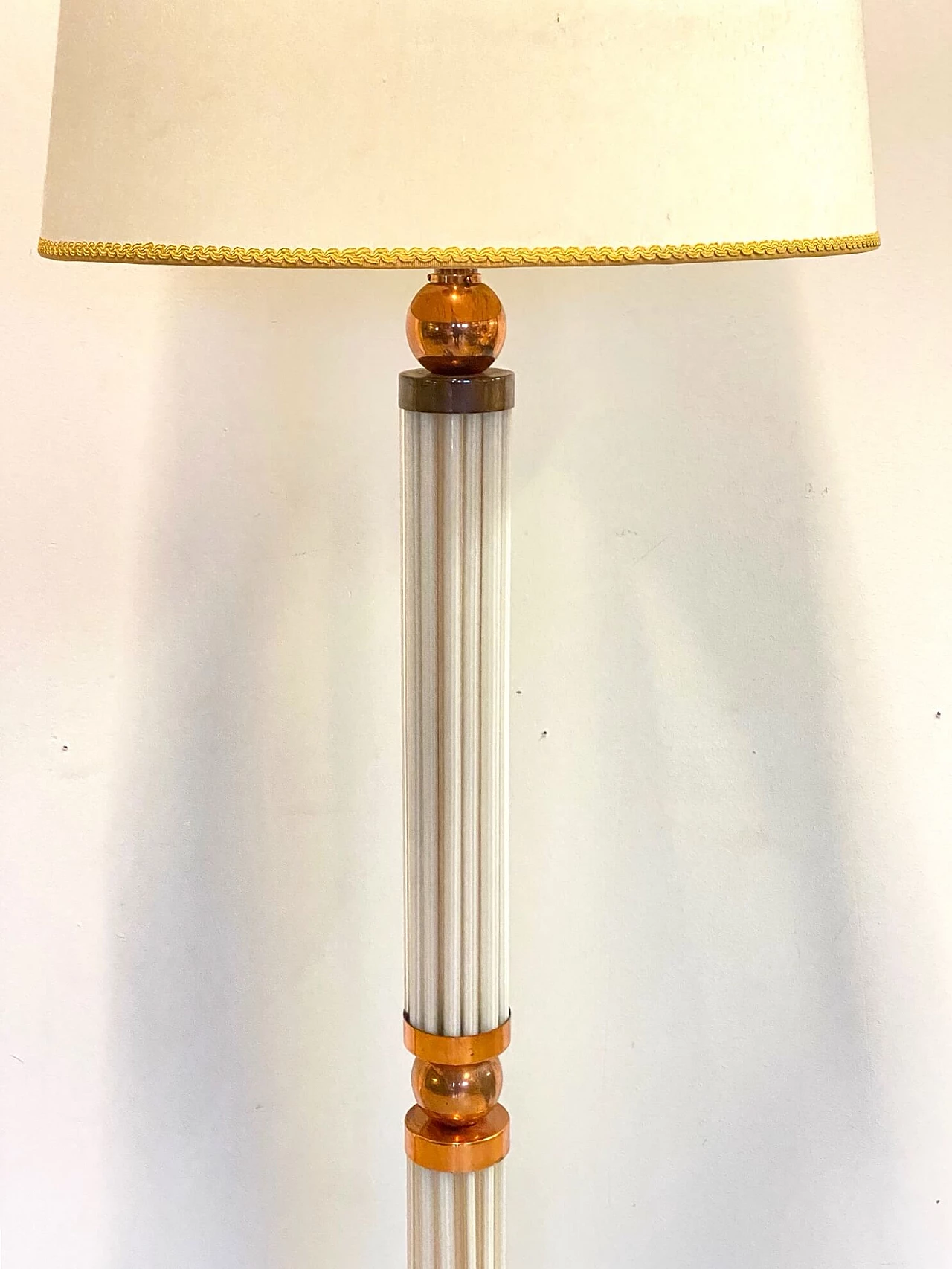 Floor lamp in copper and Murano glass, 40s 1188545