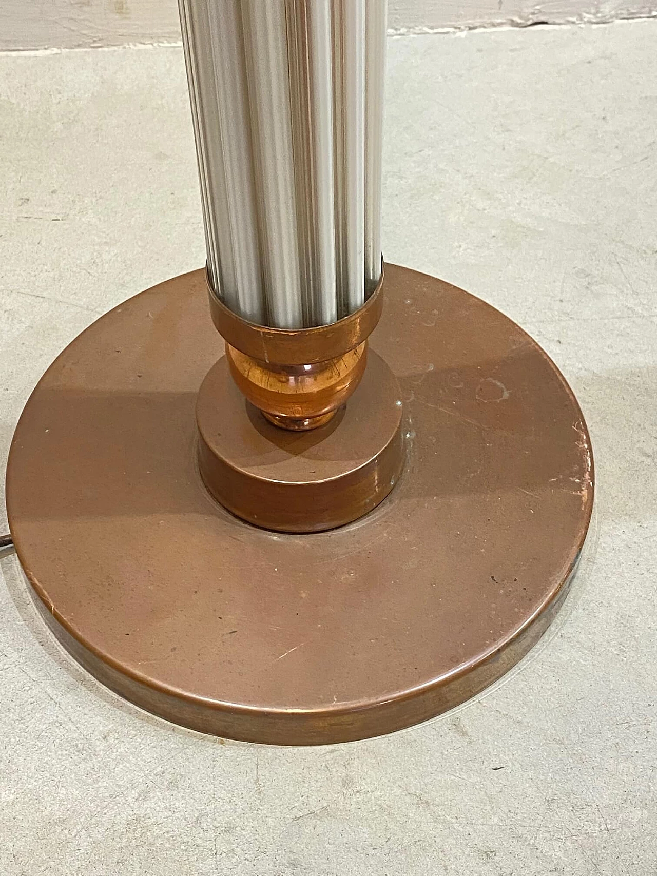 Floor lamp in copper and Murano glass, 40s 1188549