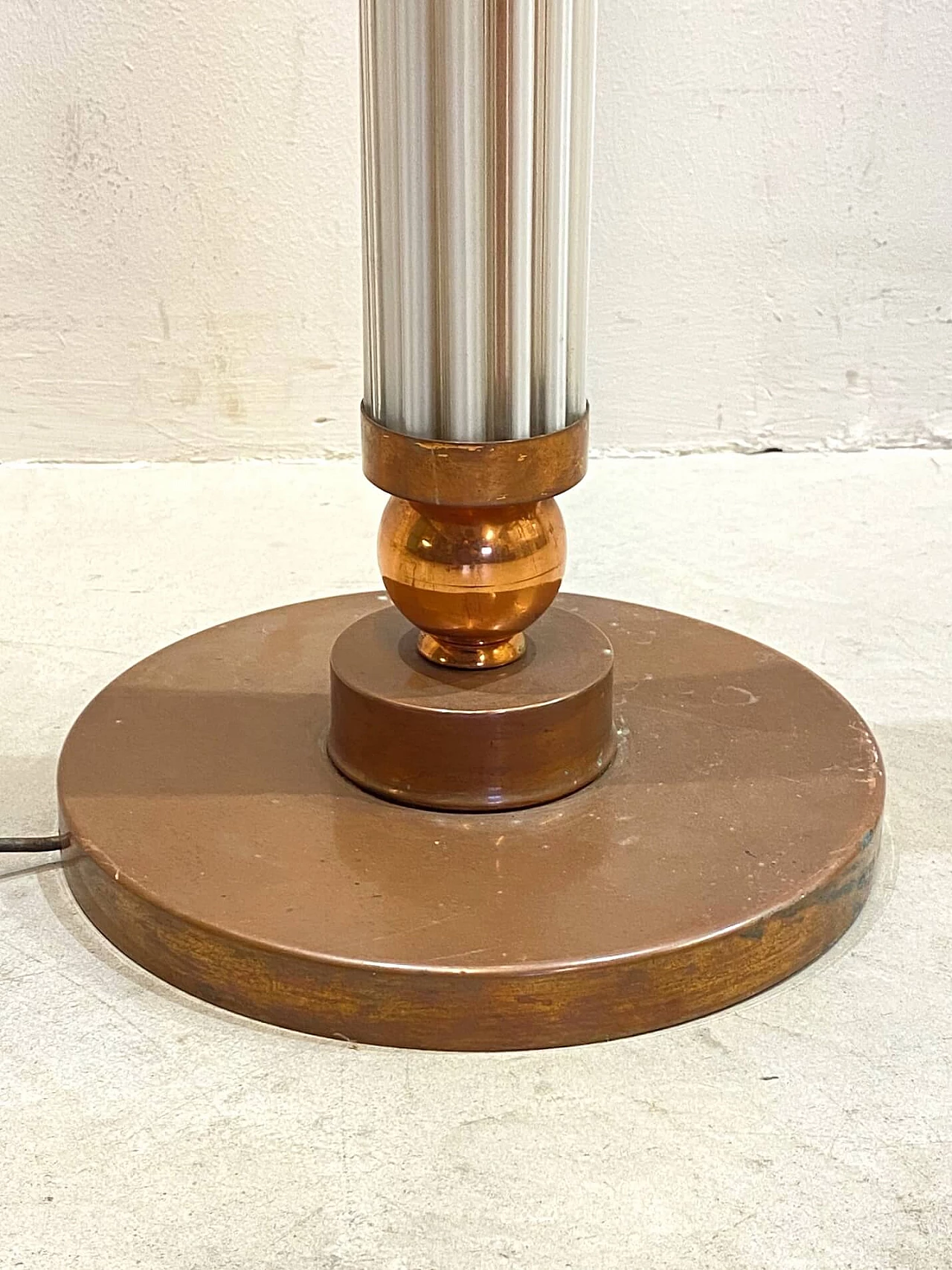 Floor lamp in copper and Murano glass, 40s 1188550