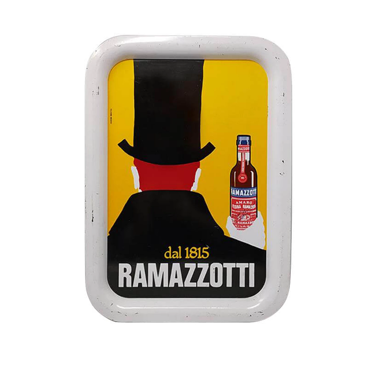 Ramazzotti Italian vintage rectangular bar tray, 70's 1188761