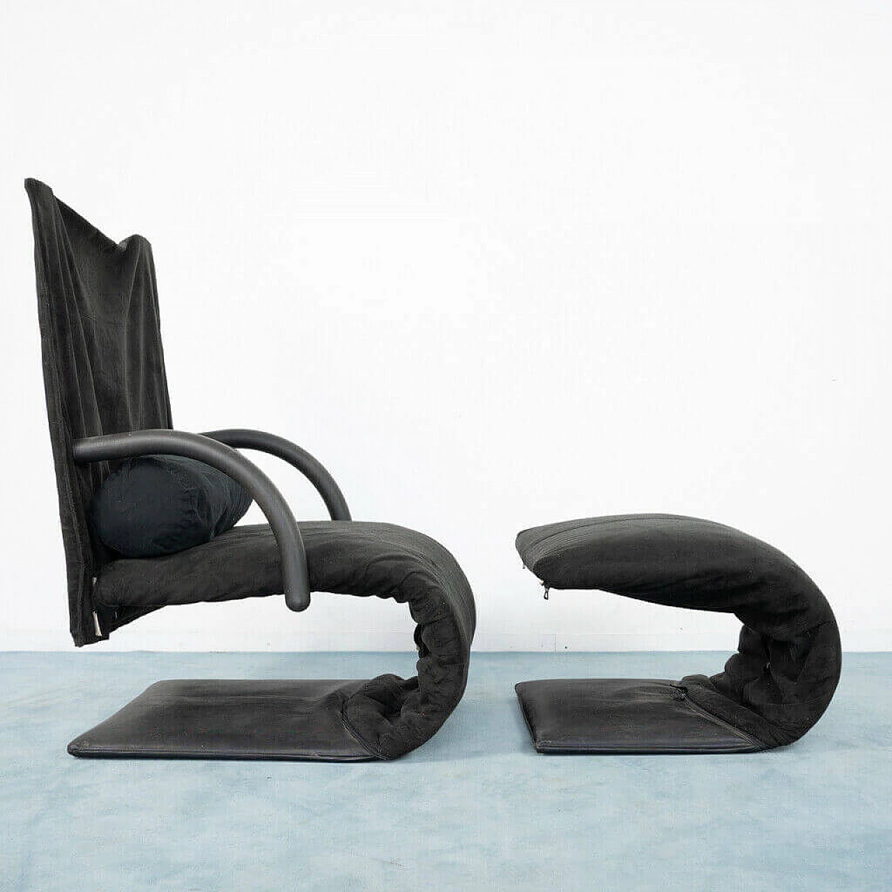 Armchair and pouf by Ligne Roset, 80s 1188763