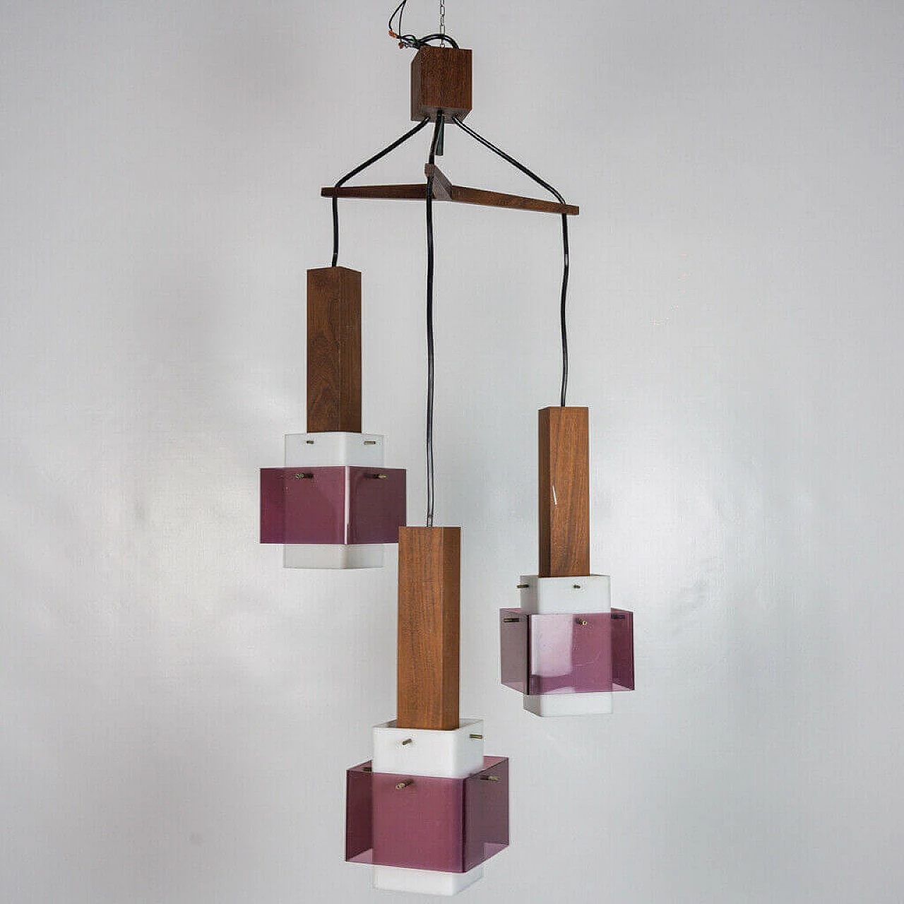 3 Lights chandelier by Harvey Guzzini, 60s 1188799