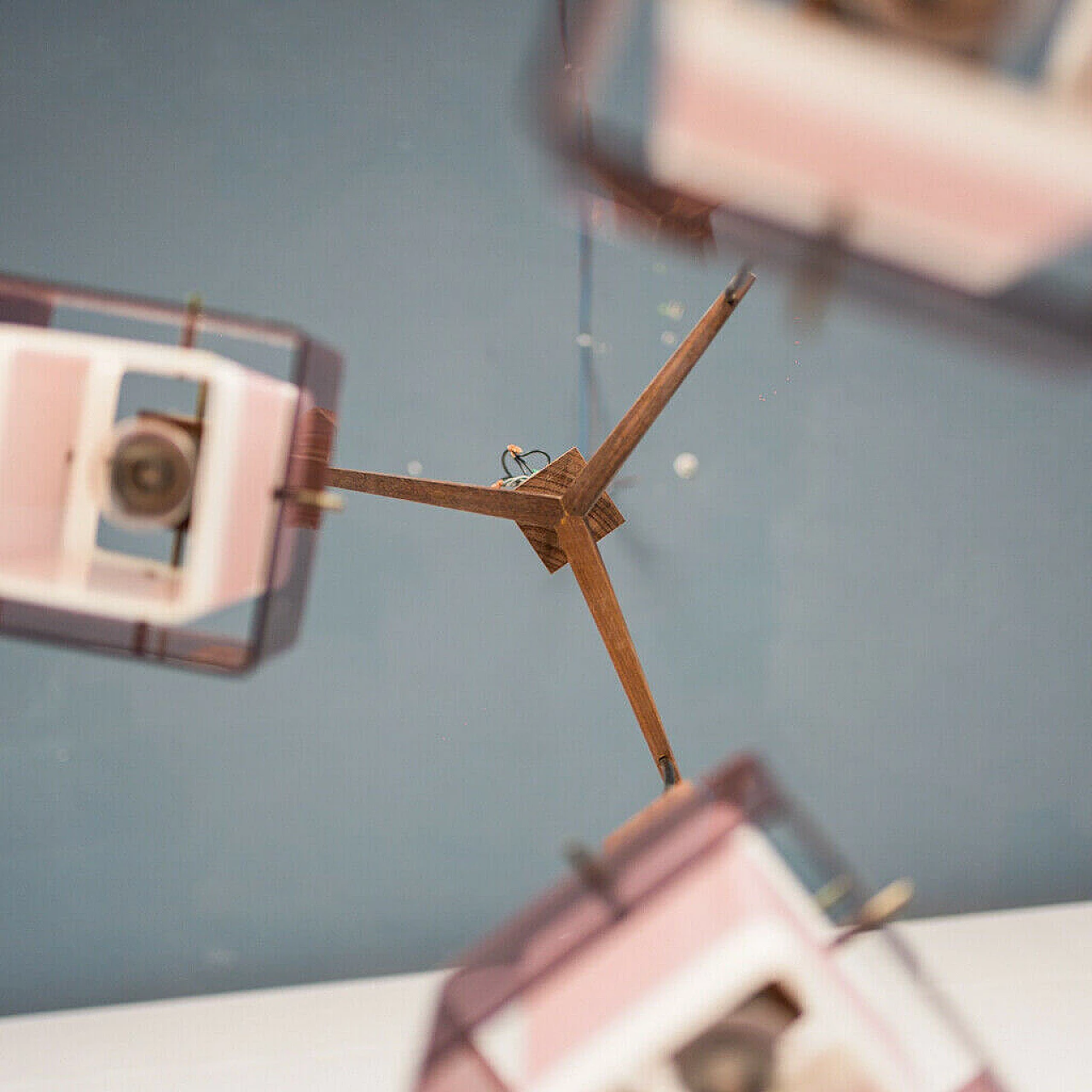 Lampadario a 3 luci di Harvey Guzzini, anni '60 1188807