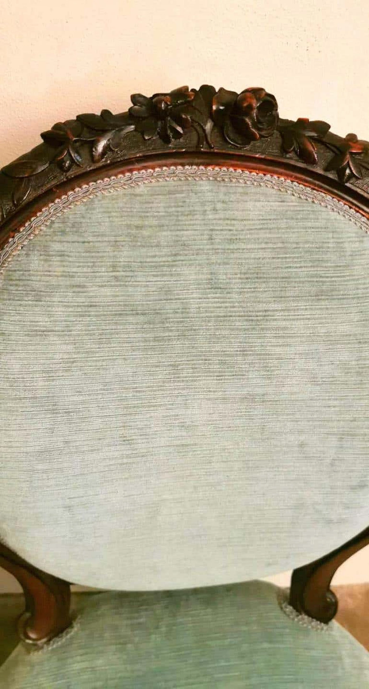 Coppia di sedie da camera da letto Napoleone III in mogano scolpito 1188990