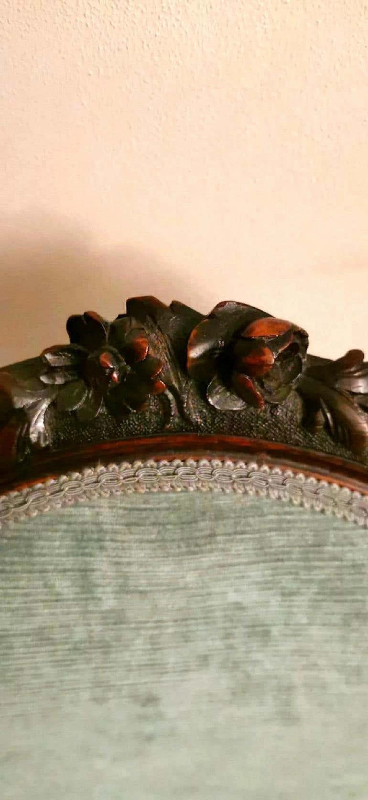 Coppia di sedie da camera da letto Napoleone III in mogano scolpito 1188995