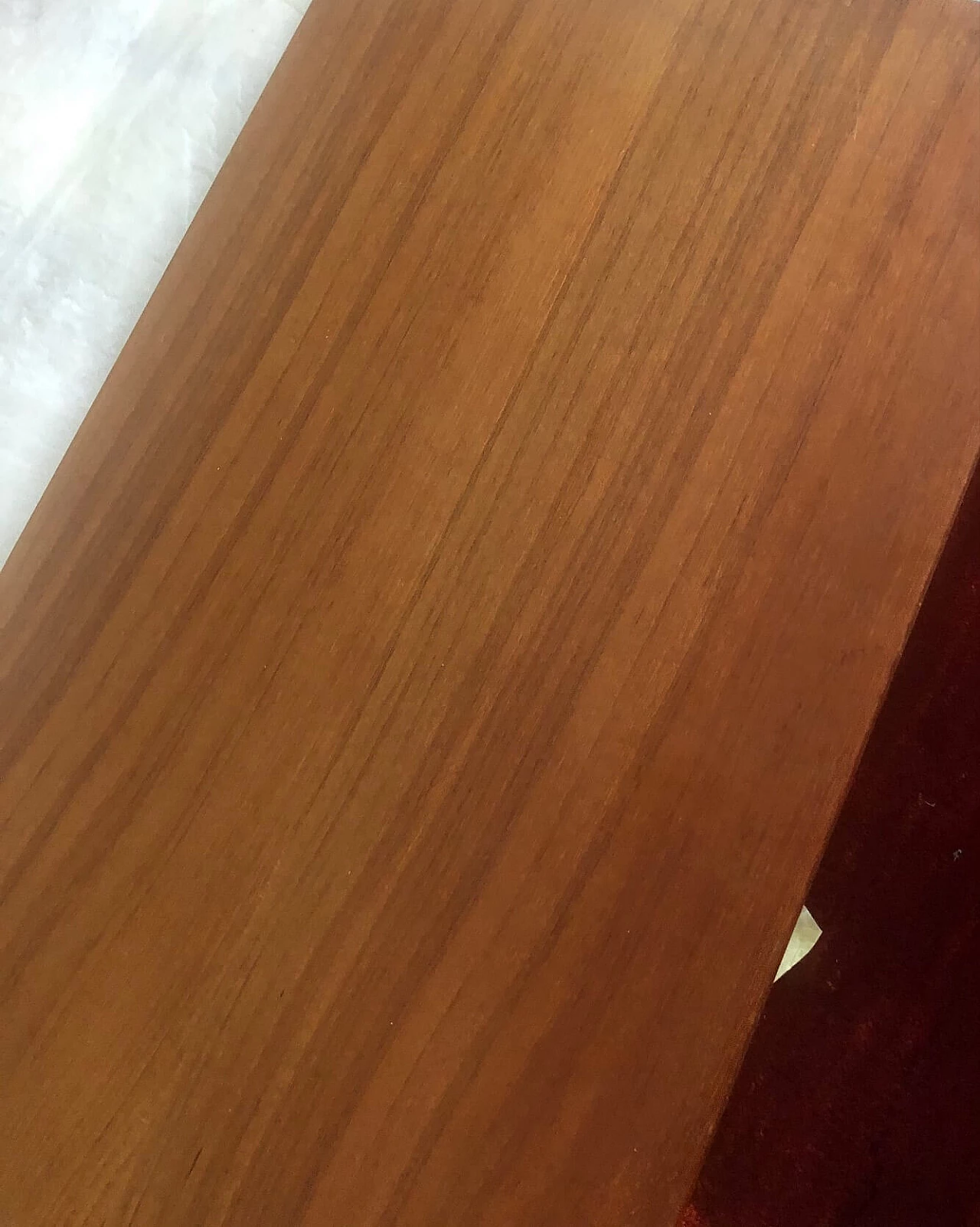 Floor standing bookcase in teak and brass, 60s 1189141