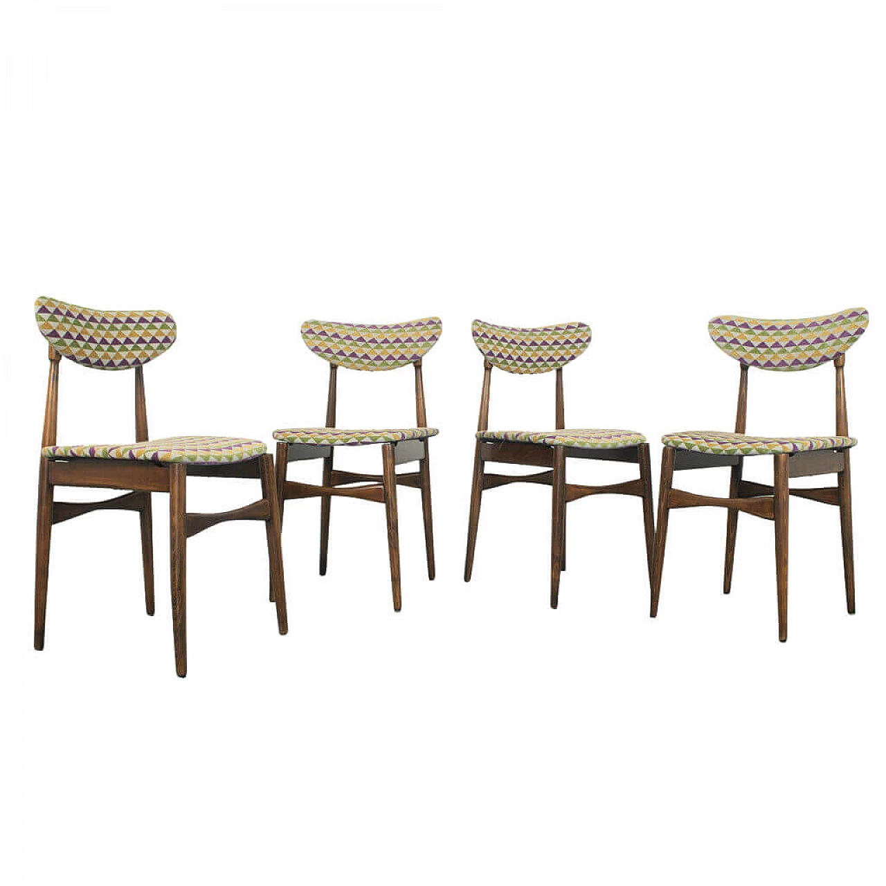 4 Scandinavian style chairs, 60s 1189490