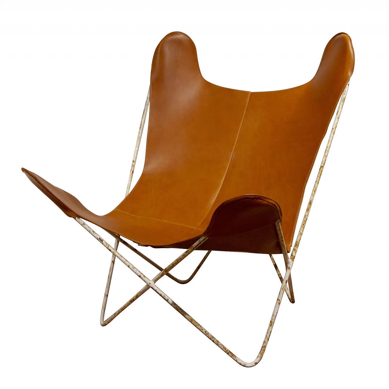 Butterfly armchair in leather by Knoll, 60s 1189501
