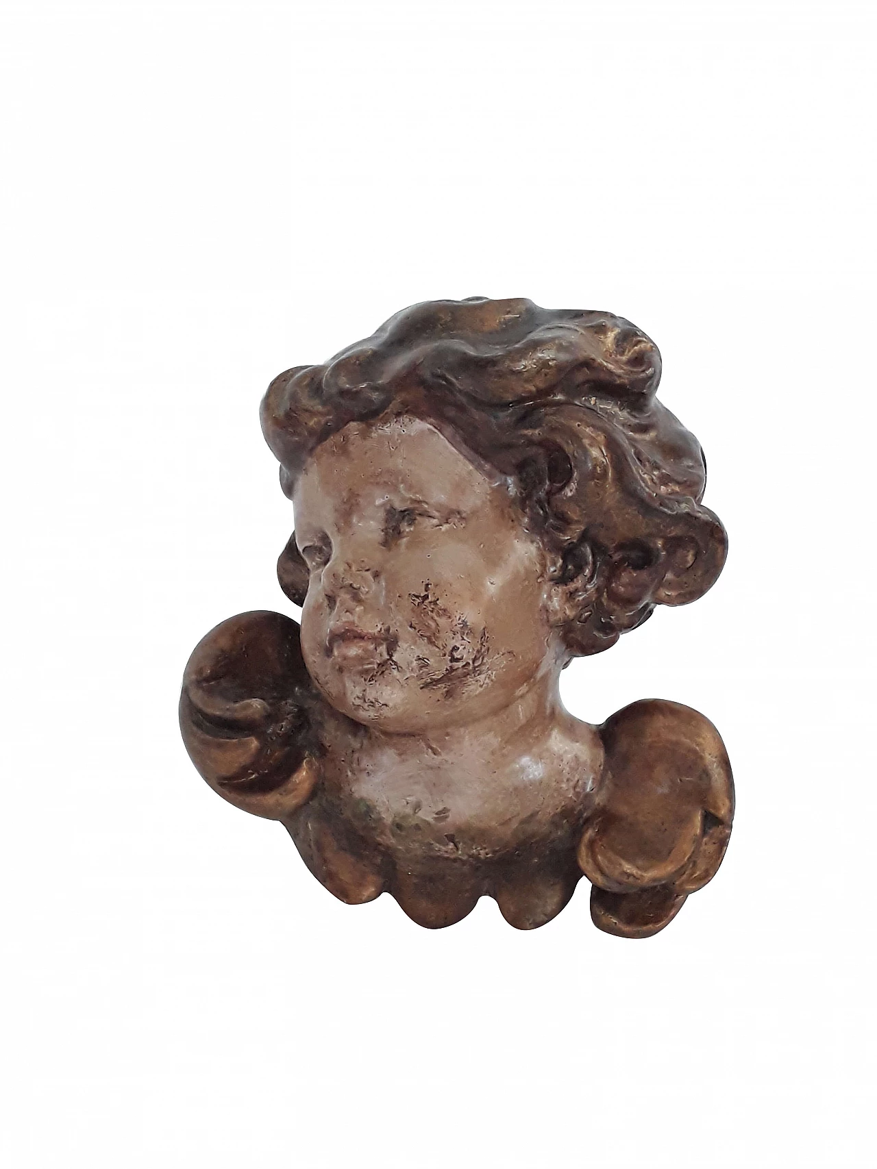 Sculpture of hand-painted angel, 70s 1189506