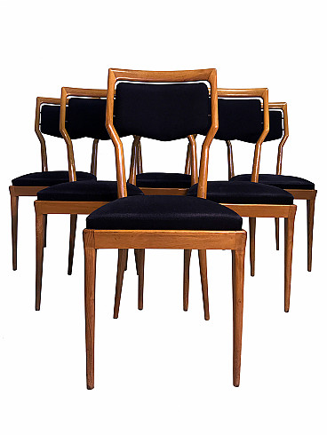 6 dining chairs by Vittorio Dassi, 50s