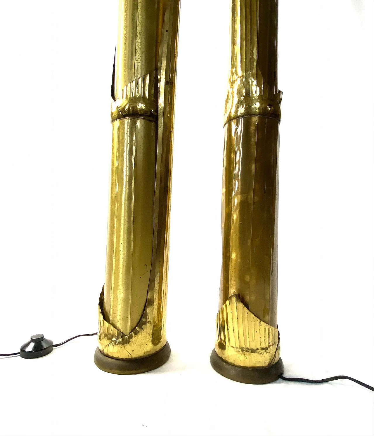 Pair of floor lamps Canna di Bambù by Tommaso Barbi, G&G Studio e Disegno, 1970s 1189868