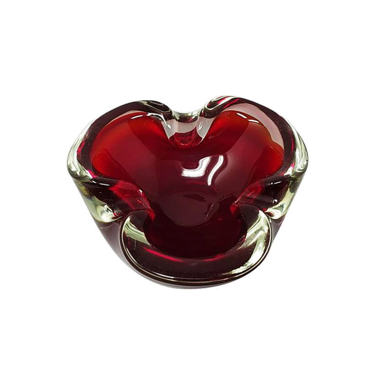 Svuotatasche rosso disegnato da Flavio Poli per Seguso, anni '60 1190132