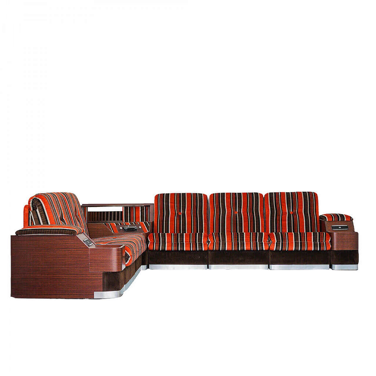 Velvet 5 seater sofa with autosonik radio, 70s 1190333
