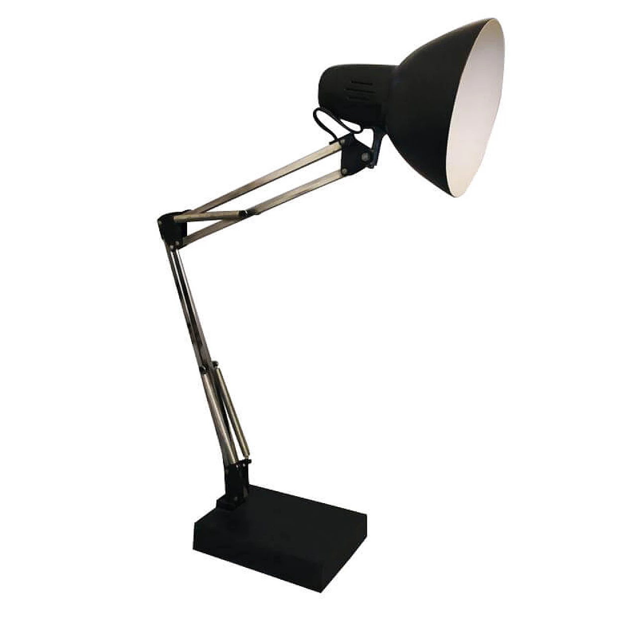 Lampada da tavolo nera da architetto di Arteluce, anni '70 1190354