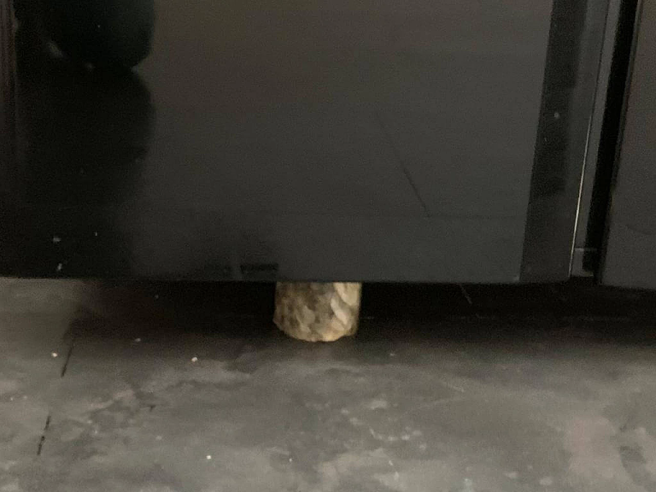 Sideboard with quartz top and black base by Giotto Stoppino for Acerbis, 70s 1190440