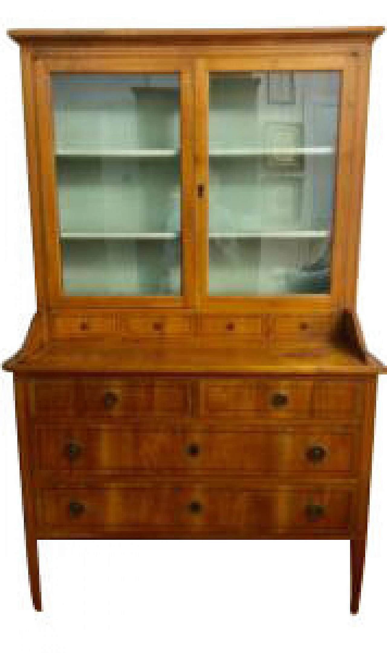 Libreria in ciliegio con cassetti, anni '50 1190741