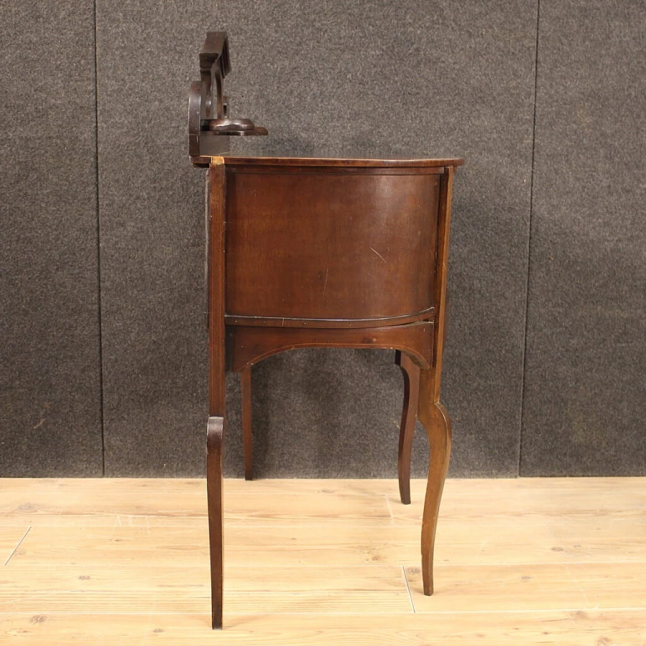 English inlaid vanity table in mahogany, maple and fruit woods, 1920s 1190848