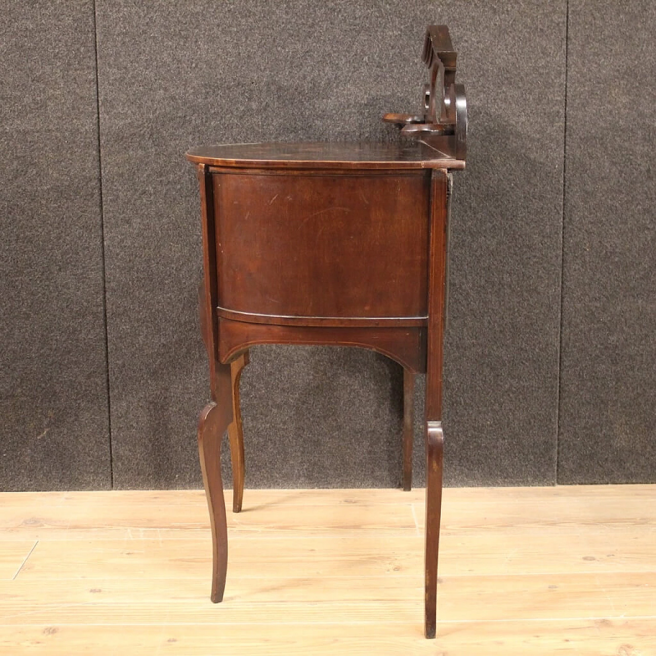 English inlaid vanity table in mahogany, maple and fruit woods, 1920s 1190851