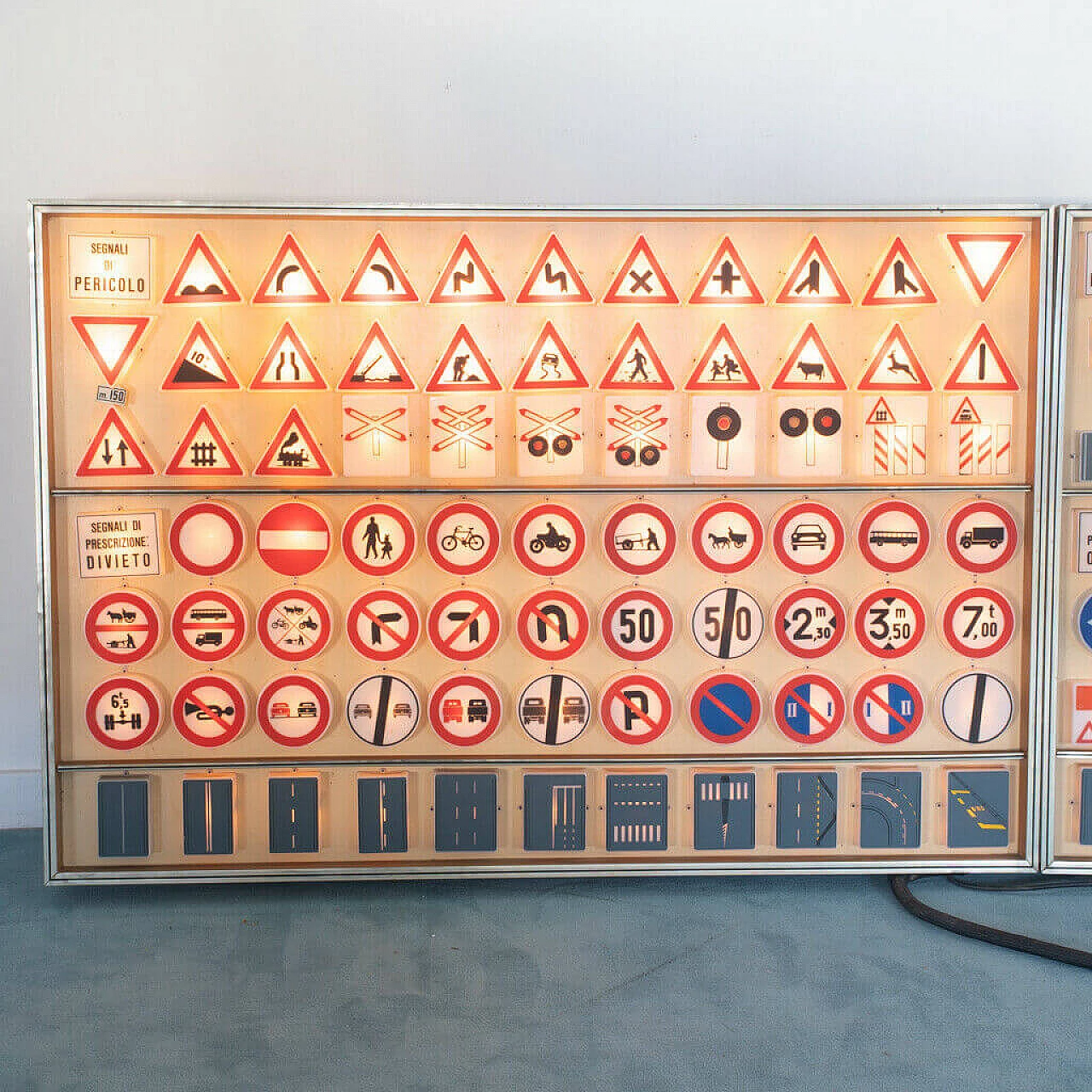 Luminous panel for driving school, 70s 1190867