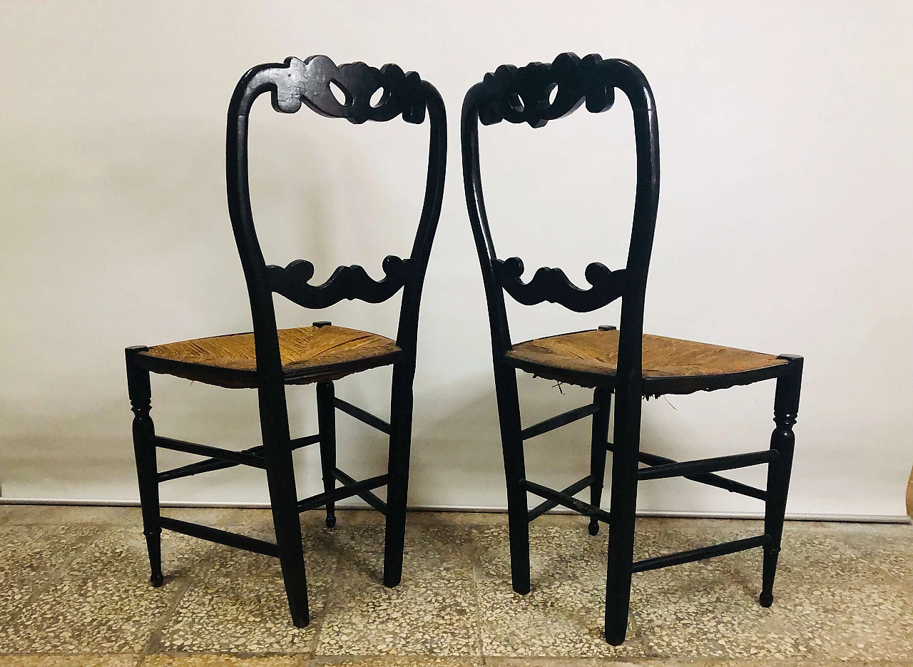 Pair of chairs in walnut, end of '800 1191655