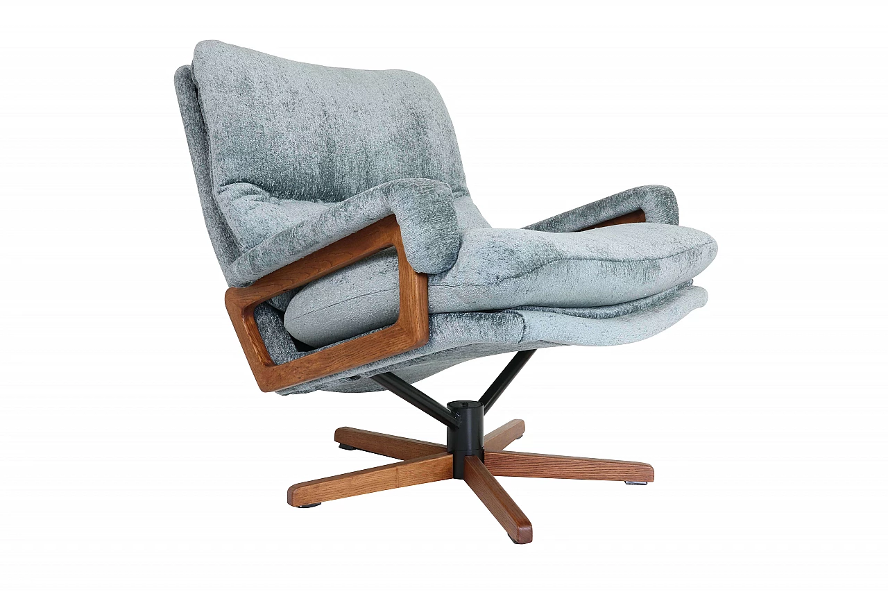 Velvet chaise lounge by Arflex, 1970s 1191879