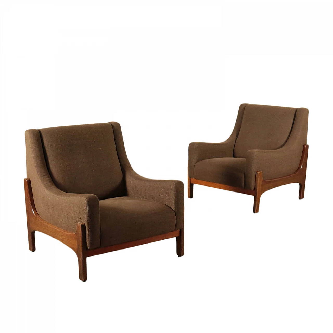Pair of beech armchairs by Attilio Allievi, 60s 1192036