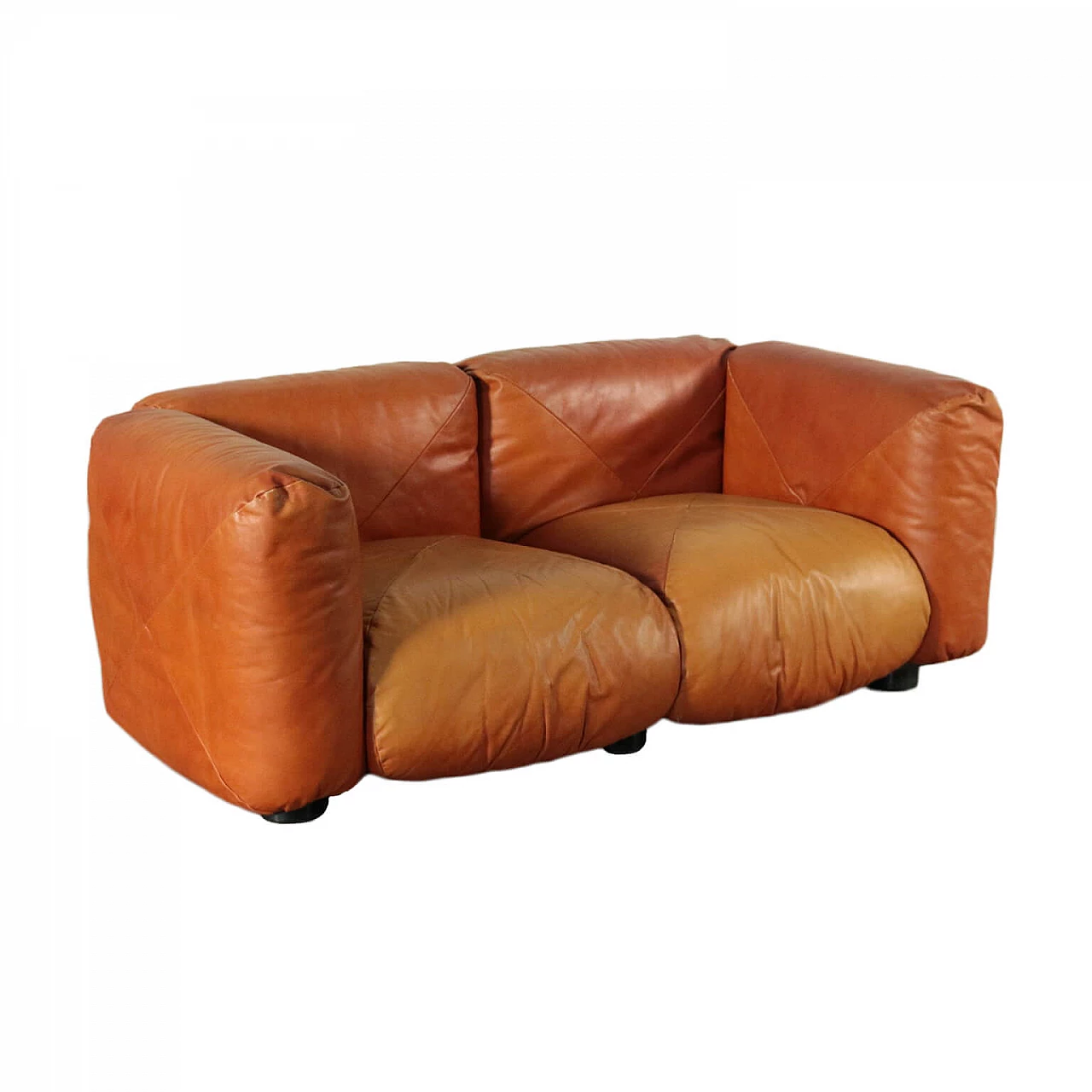 Leather sofa by Mario Marenco for Arflex, 70s 1192187