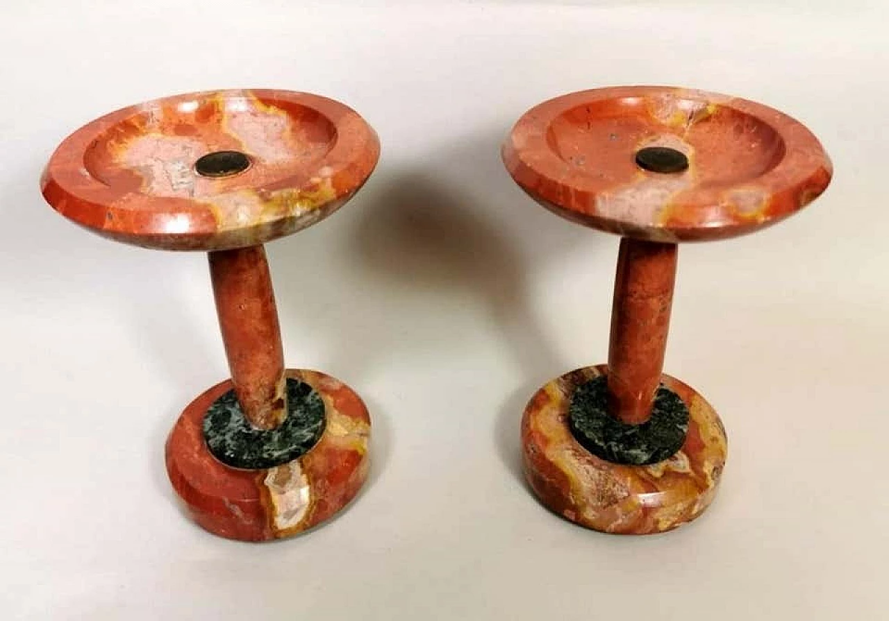 Pair of Napoleon III marble cassolettes, 19th century 1192275