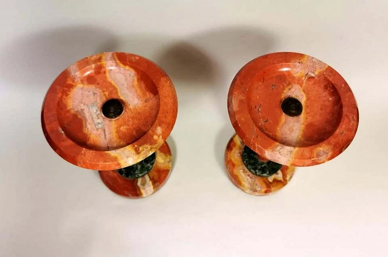 Pair of Napoleon III marble cassolettes, 19th century 1192276