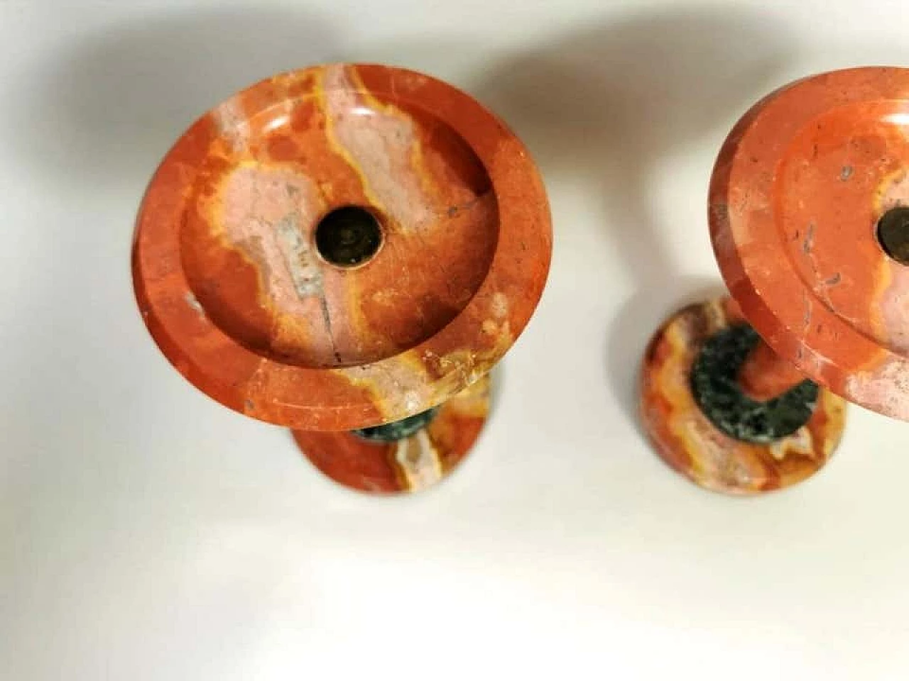 Pair of Napoleon III marble cassolettes, 19th century 1192277