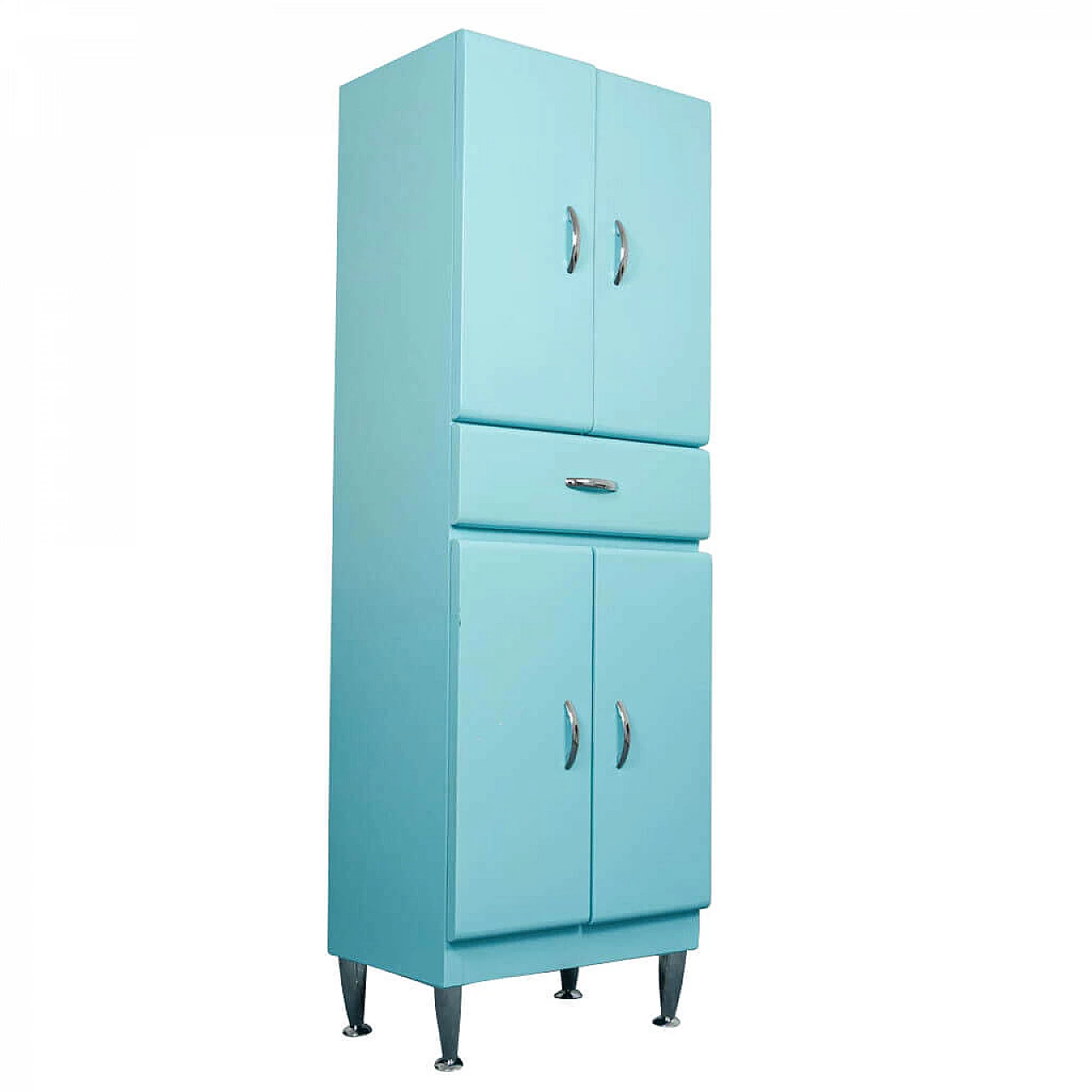 Kitchen cabinet in wood Tiffany color, 60s 1192291
