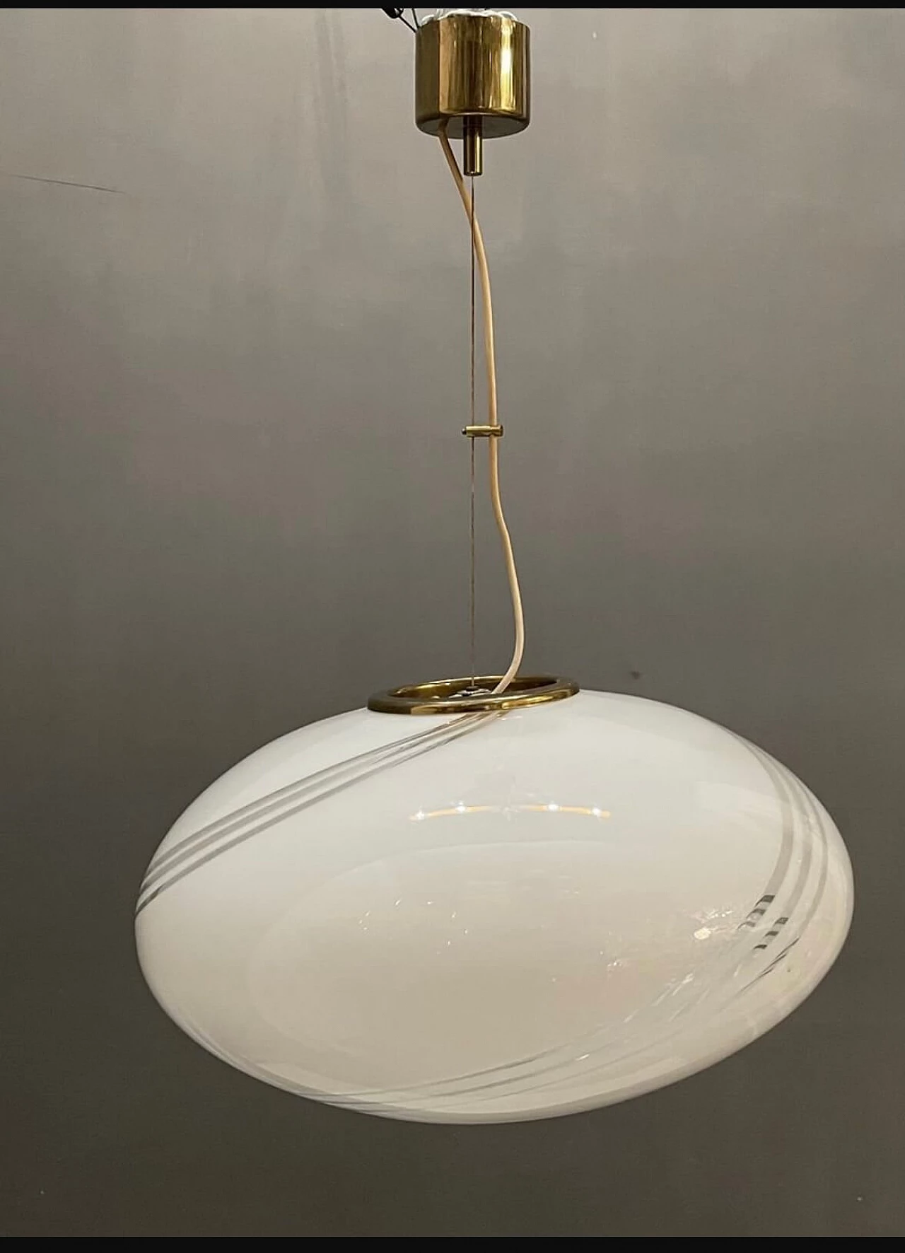 Suspension lamp in Murano glass by Venini, 1950s 1192578