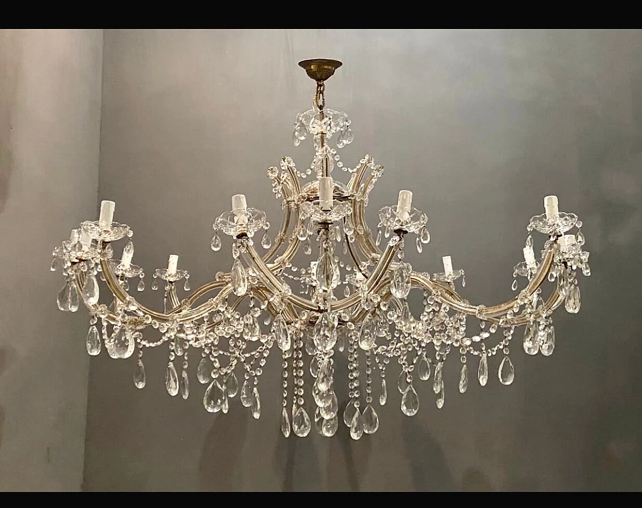 Large crystal chandelier, 60s 1192605