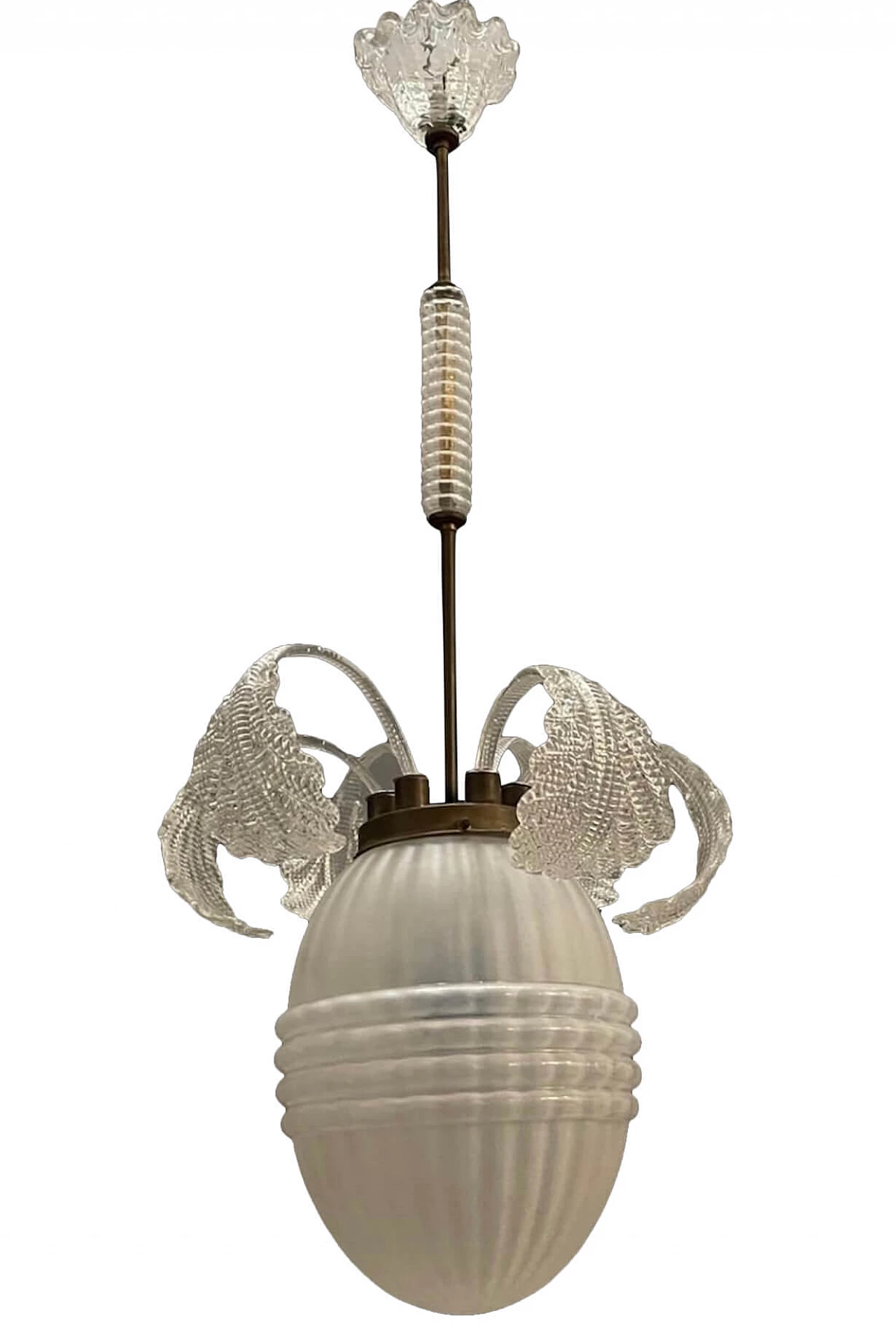 Murano glass Art Deco pendant lamp by Barovier, 1940s 1192734