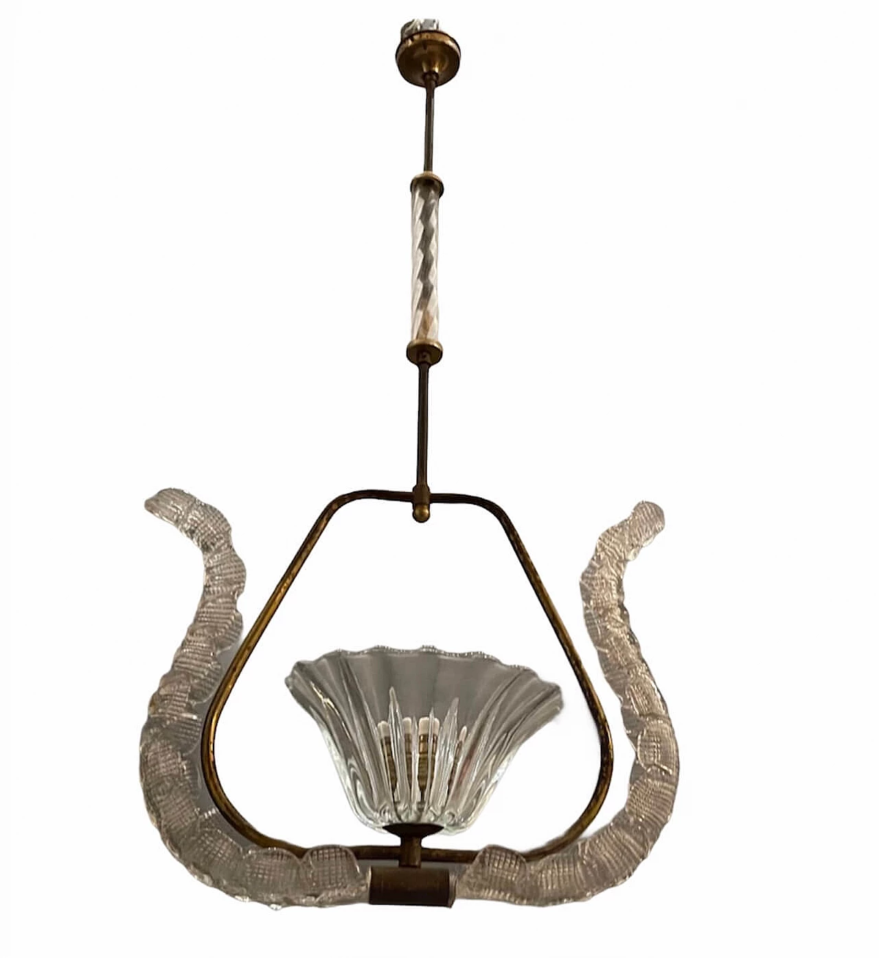 Murano glass pendant lamp by Barovier, 1940s 1192774