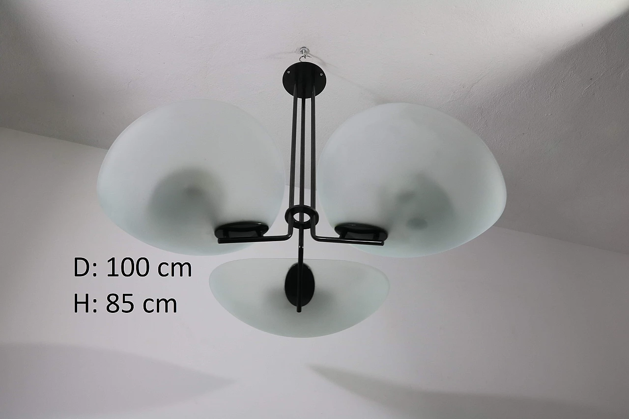 3 Lights chandelier by Artemide, 70s 1192928