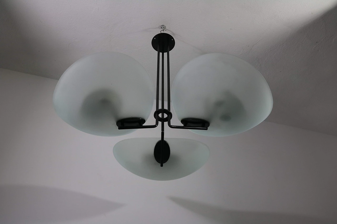 3 Lights chandelier by Artemide, 70s 1192929