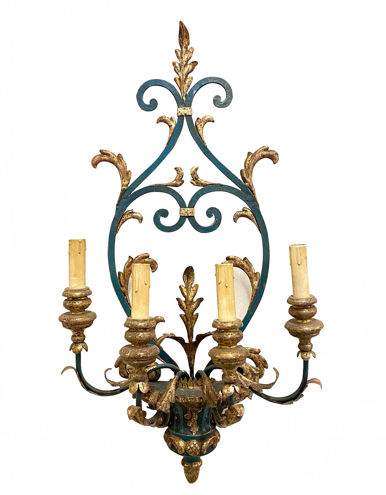 Applique in ferro battuto e legno, anni '40 1193128