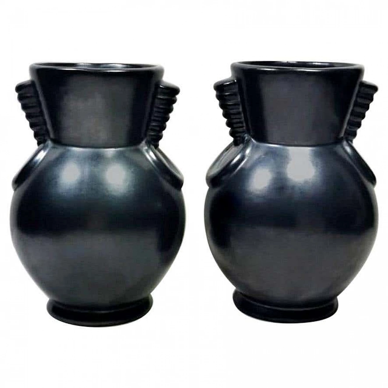 Pair of Art Deco ceramic vases by Blanche Letalle for St Clement, 30s 1193249