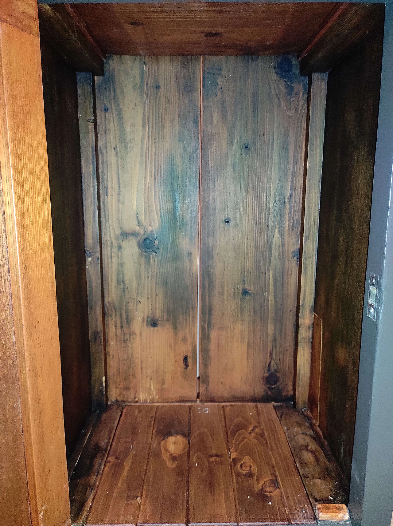 Fir and marble nightstand, 20s 1193338