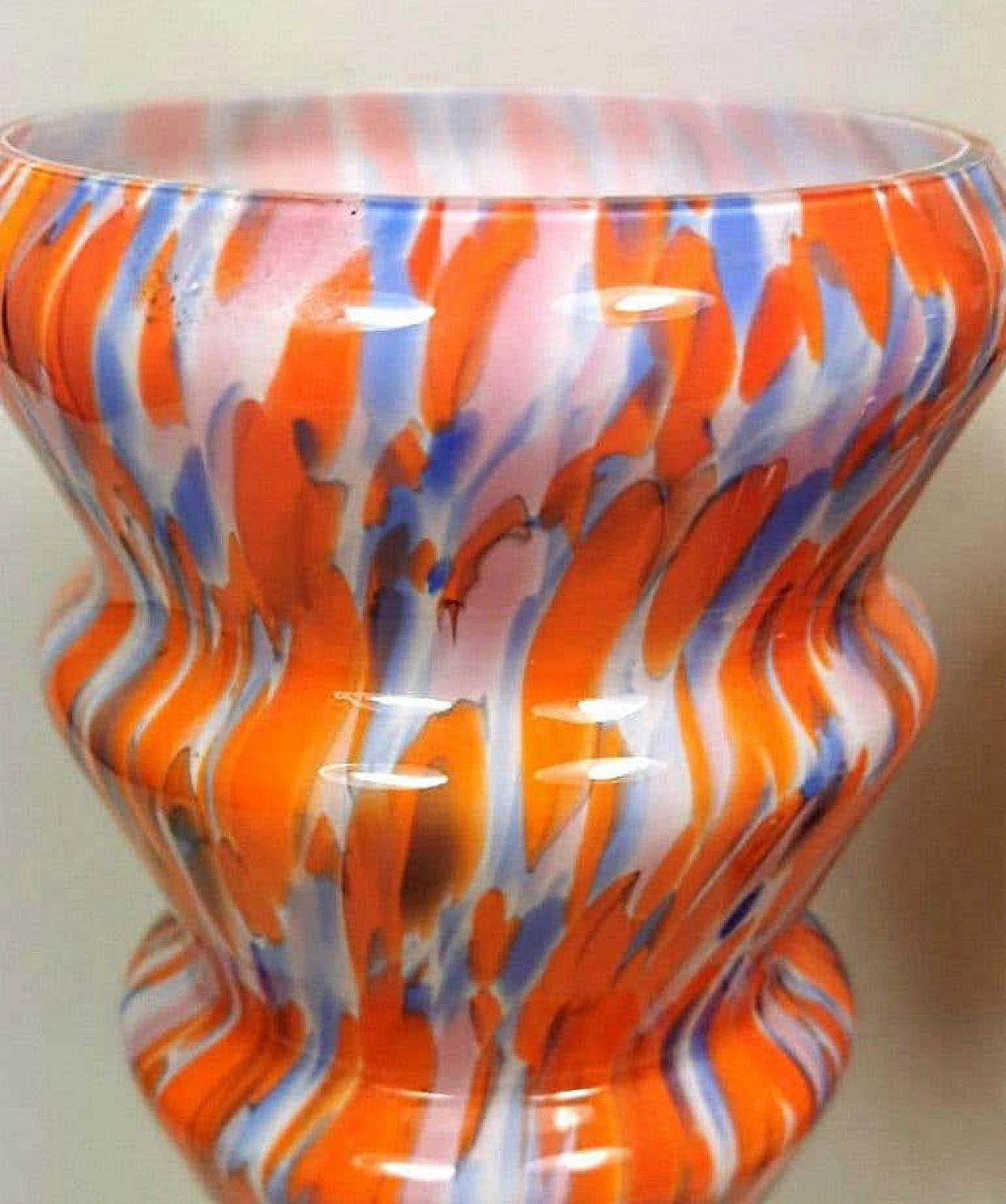 Pair of vases in colored opaline glass by Clichy, 60s 1193348
