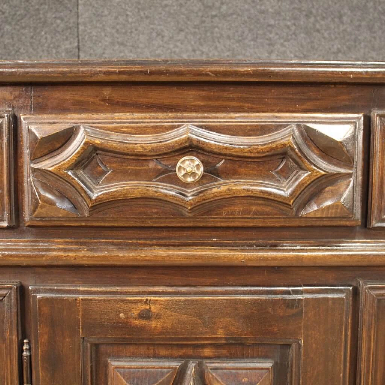 Credenza italiana in legno di rovere e faggio, anni '40 1193404