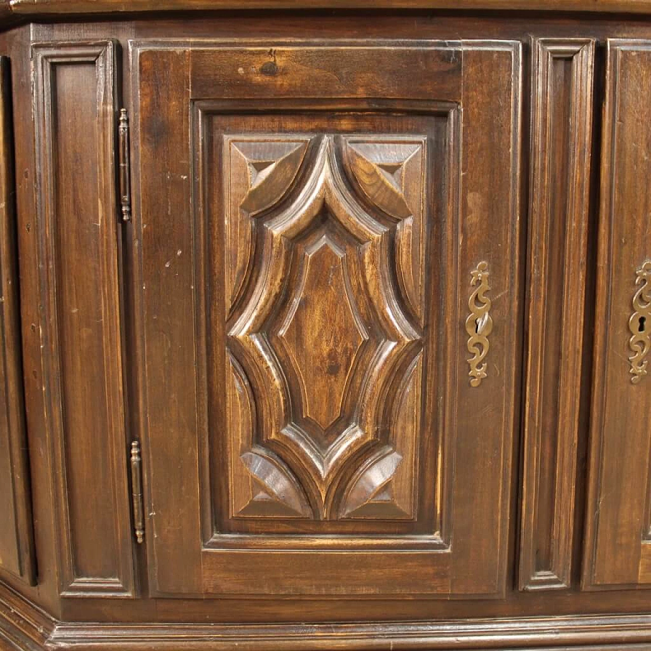 Credenza italiana in legno di rovere e faggio, anni '40 1193405